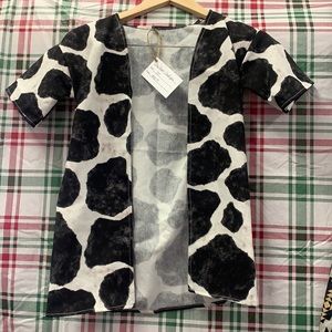 4T Cow Print Cardigan